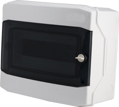 Dulap distrib. apl. IP65, 12UH, 1 rând, cu uşă transparentă