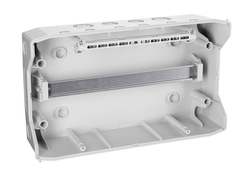 Cofret mural, 1rând, 18 UH (module), transparent IP65