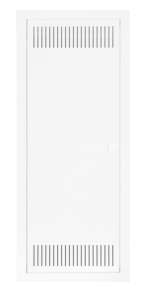 Frame, door and insert for media enclosure BK0857, 5-rows