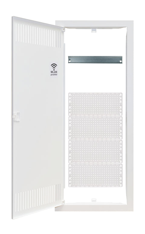 Frame, door and insert for media enclosure BK0857, 5-rows