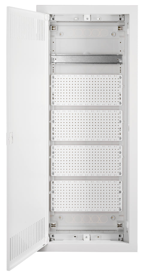 Flush-mounted media enclosure 5-rows - solid wall
