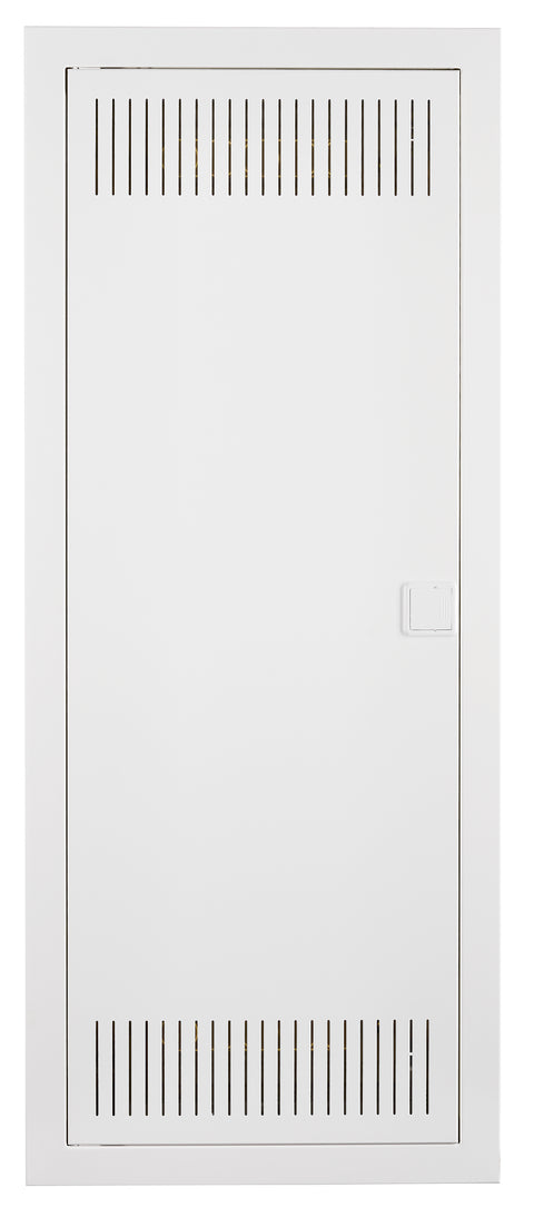 Flush-mounted media enclosure 5-rows - solid wall