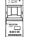 Miniature Circuit Breaker (MCB) DC-B20/1, 40° C, 10kA
