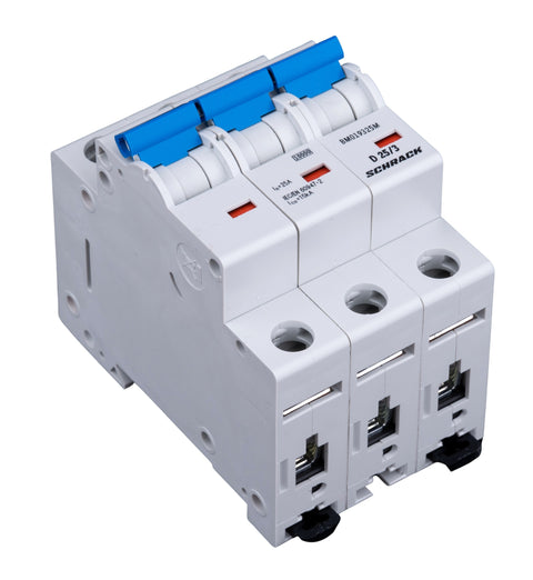 Miniature Circuit Breaker (MCB) D, 25A, 3-pole, 10kA, 40° C