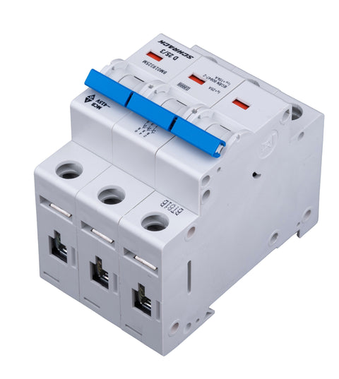 Miniature Circuit Breaker (MCB) D, 25A, 3-pole, 10kA, 40° C