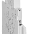 Contact auxiliar 5-250V/4A, 1 ND + 1 NI fix. cu înclichetare