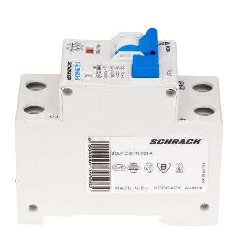 Întreruptor automat+diferenţial, C6/30mA, 10kA, tip A, 1P+N