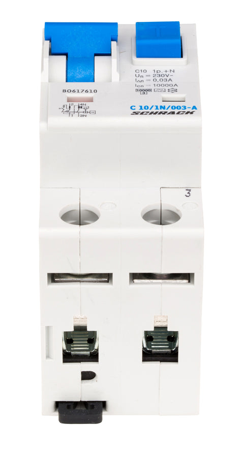 Întreruptor automat+diferenţial, C10/30mA, 10kA, tip A, 1P+N