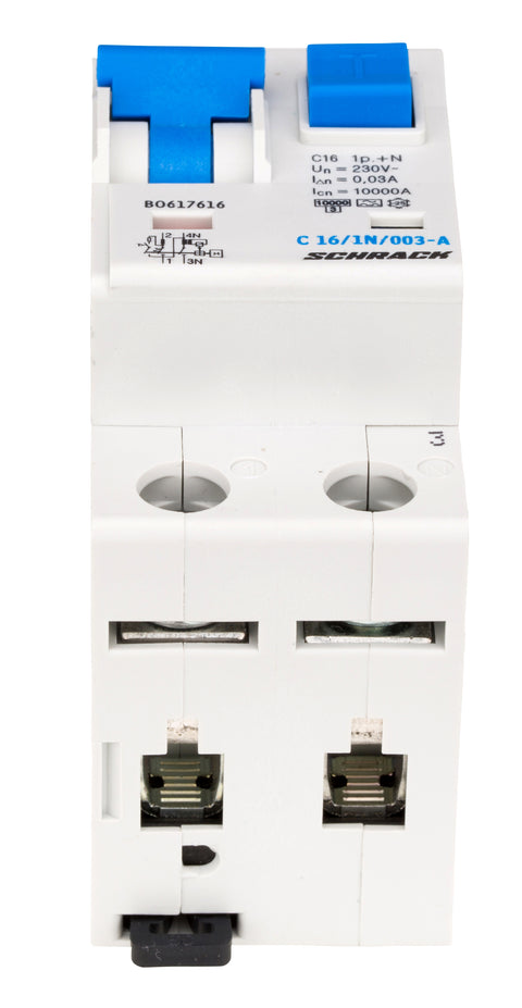 Întreruptor automat+diferenţial, C16/30mA, 10kA, tip A, 1P+N