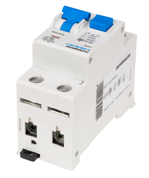 Întreruptor automat+diferenţial, C20/30mA, 10kA, tip A, 1P+N