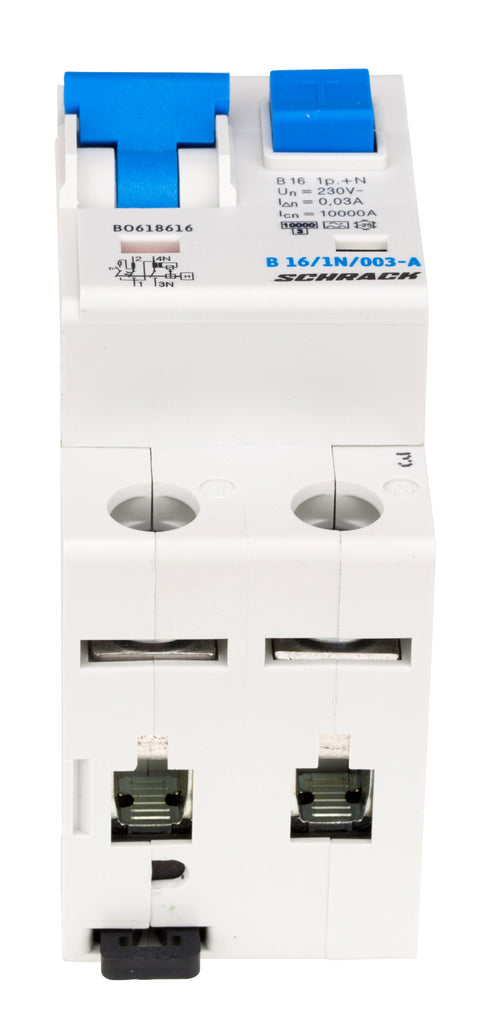 Întreruptor automat+diferenţial, B16/30mA, 10kA, tip A, 1P+N