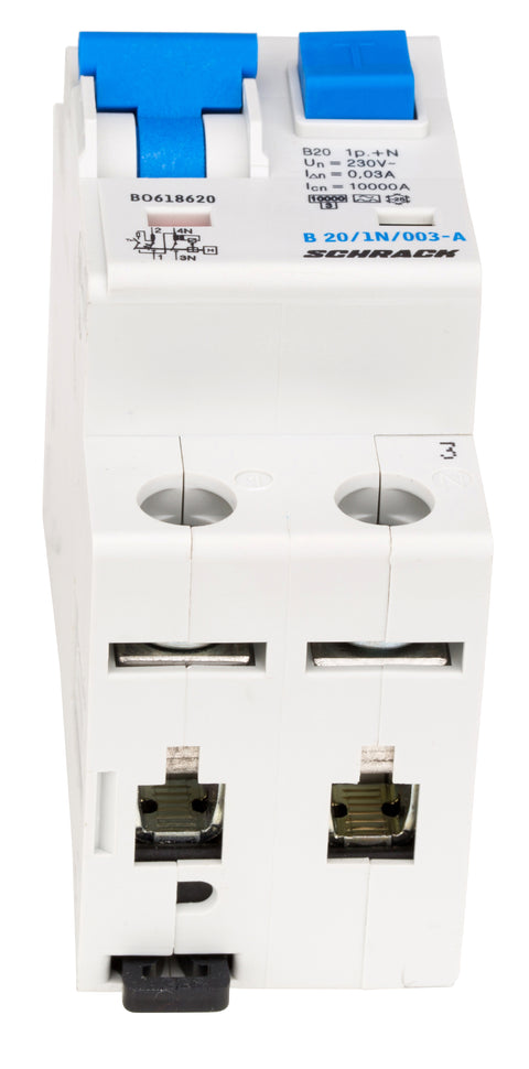 Întreruptor automat+diferenţial, B20/30mA, 10kA, tip A, 1P+N