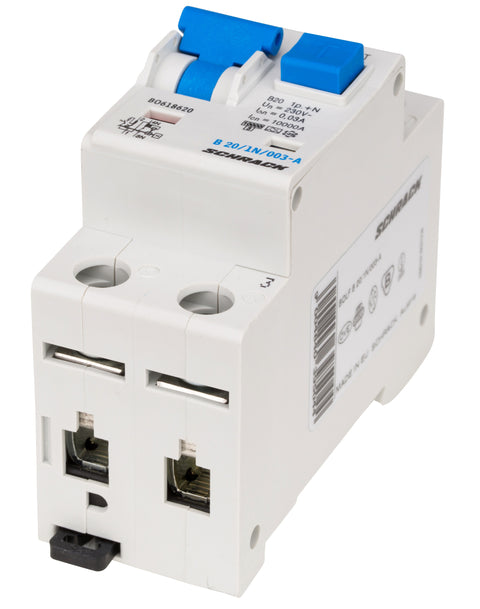 Întreruptor automat+diferenţial, B20/30mA, 10kA, tip A, 1P+N