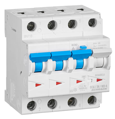 Întreruptor automat diferential B16/3+N 30mA tip A 6kA
