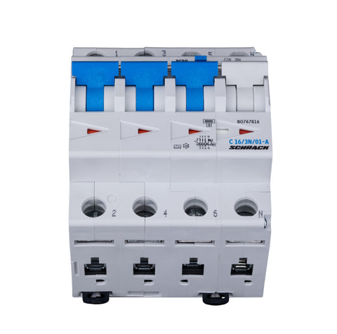 Întreruptor automat+diferenţial, C16/100mA, 6kA, tip A, 3P+N