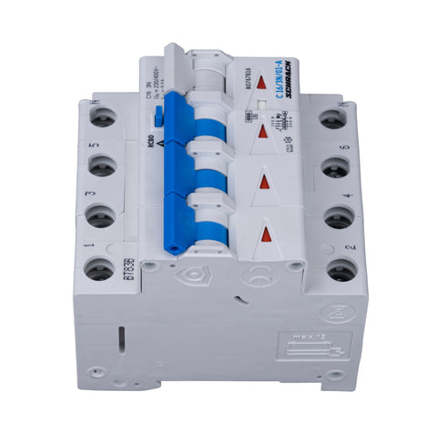 Întreruptor automat+diferenţial, C16/100mA, 6kA, tip A, 3P+N