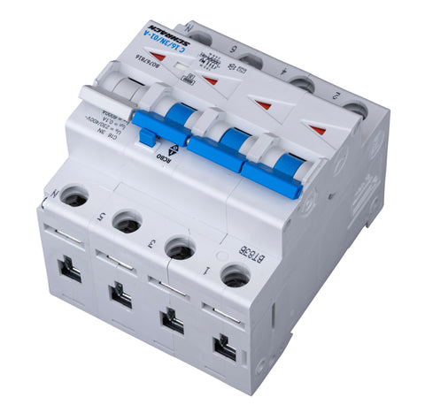 Întreruptor automat+diferenţial, C16/100mA, 6kA, tip A, 3P+N