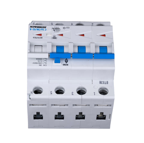 Întreruptor automat+diferenţial, C16/100mA, 6kA, tip A, 3P+N