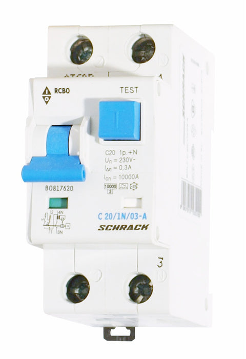 Întreruptor automat+diferenţial, C16/300mA, 10kA, tip A,1P+N