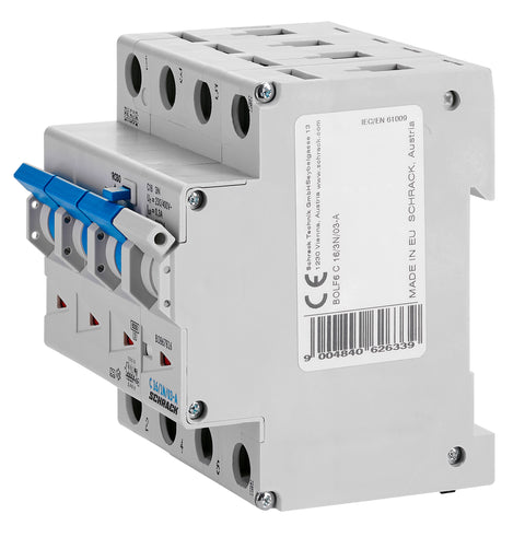 Întreruptor automat+diferenţial, C16/300mA, 6kA, tip A, 3P+N