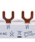 Busbar, 1xRCCB 4-pole, 4xSPD, 1xMCB 3+N, 12MW, 10mm2