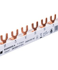 Busbar, 1xRCCB 4-pole, 4xSPD, 1xMCB 3+N, 12MW, 10mm2