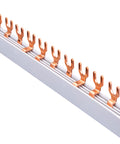 Busbar, 1xRCCB 4-pole, 4xSPD, 1xMCB 3+N, 12MW, 10mm2