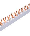 Busbar, 1xRCCB 4-pole, 4xSPD, 1xMCB 3+N, 12MW, 10mm2