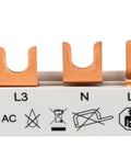 Busbar, 1xRCCB 4-pole, 1 MCB 3+N, 6 MCB 1+N/1 MW, 14MW