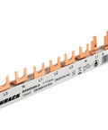 Busbar, 1xRCCB 4-pole, 1 MCB 3+N, 6 MCB 1+N/1 MW, 14MW