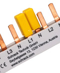 Protection-cover yellow for pin busbar on 1 MW