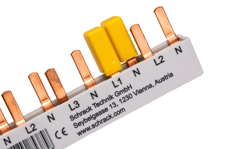 Protection-cover yellow for pin busbar on 1 MW