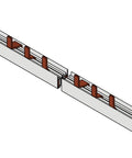 Baretă 3 poli cu lamele 16 mm², pas de 27mm, 1m