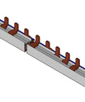 Baretă 4 poli cu lamele 35 mm², pas de 27mm, 1m,