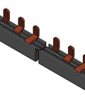 Baretă 3 poli, 35mm², versiune pin, pas de 27mm, 1m