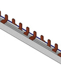 Baretă 4 poli cu lamele 35 mm², pas de 27mm, 12 module