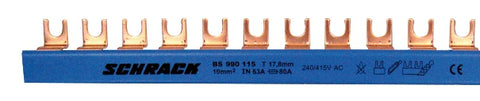 Bara colectoare cu contacte furca 10mm²