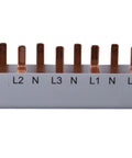 Busbar, 1xRCCB 4-pole, 2xMCB 4-pole, 18 x MCB 1+N/1 MW, 30MW