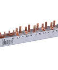 Busbar, 1xRCCB 4-pole, 2xMCB 4-pole, 18 x MCB 1+N/1 MW, 30MW