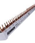 Busbar, 1xRCCB 4-pole, 2xMCB 4-pole, 18 x MCB 1+N/1 MW, 30MW