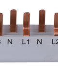 Busbar, 1xRCCB 4-pole, 2xMCB 4-pole, 18 x MCB 1+N/1 MW, 30MW