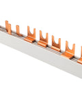 Busbar, 1xRCCB 4-pole, 1 MCB 3-pole, 5 MCB 1+N/1 MW, 12MW