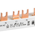 Busbar, 1xRCCB N+3, 4xMCB N+1 12MW