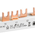 Busbar, 1xRCCB N+3, 1xMCB N+3, 2xMCB N+1, 12MW