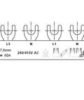 Bareta furca , 6 x P+N, 12M, 10mm²