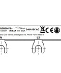 Busbar, 2-pole, L2, 1xRCCB 4-pole to 1xRCBO 1+N, 6MW, 10mm²