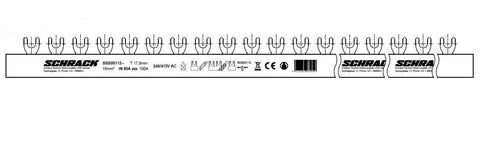Busbar fork 2-pole, 16mm², 1m