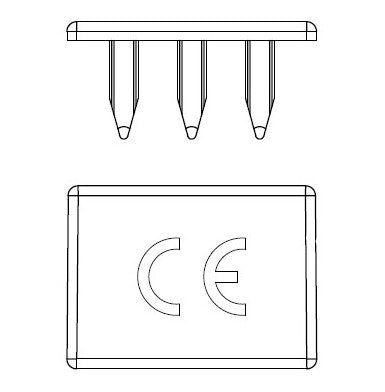 Busbar end-cap 4-pole, 16mm²