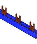 Busbar N-bridge, 3 x 2 MW, 16mm², blue
