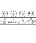 Busbar, 12x MCB 1-pole or 4x MCB 3-pole, 12 MW, 10 mm²
